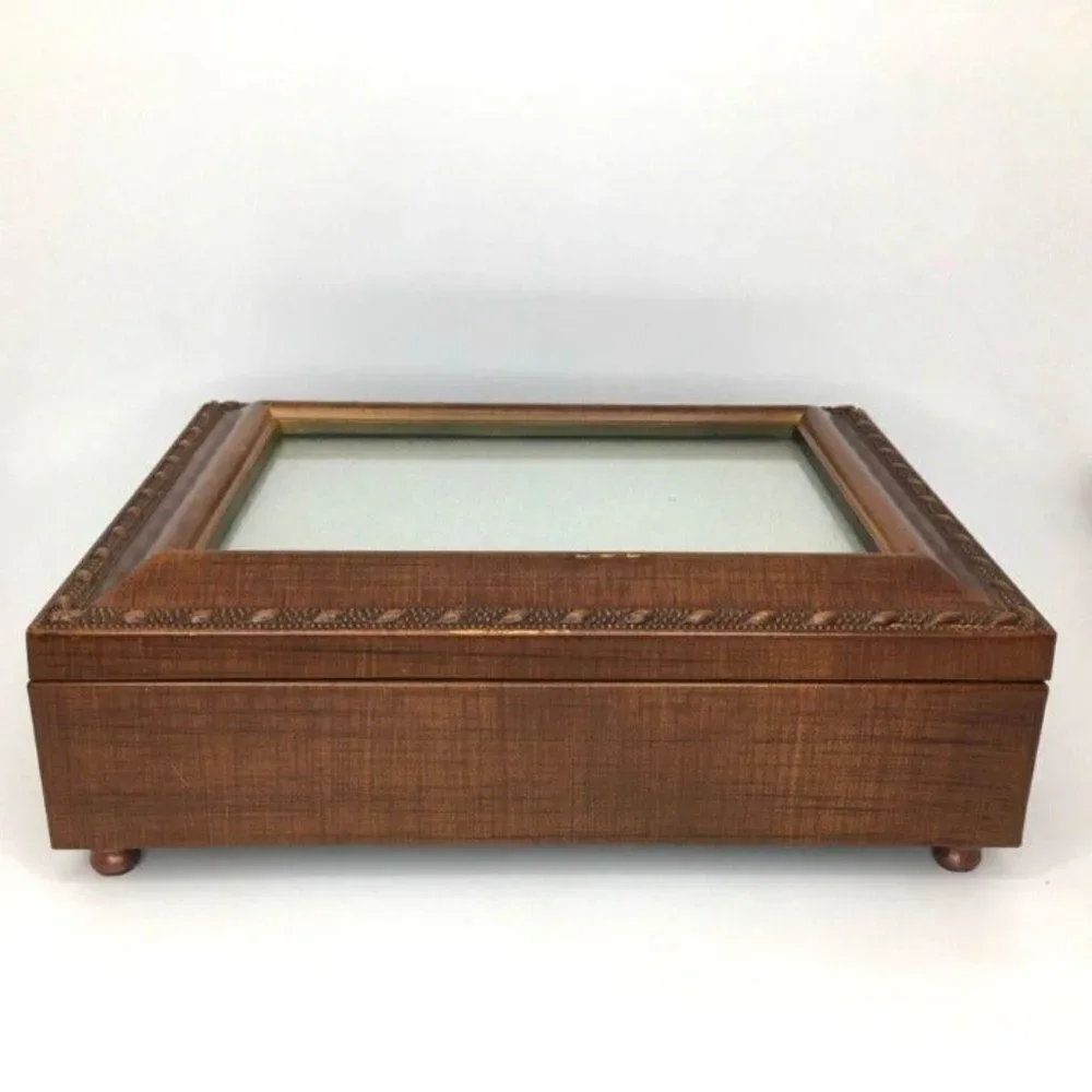 Sanyo Wood Photo Frame Jewelry Music Box
